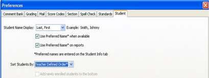 Again click Tools, Click Preferences ; then Click on Student tab Notice that now we can alter a