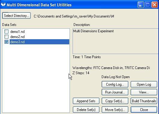 Dimensional Data Window Opens Select Base File