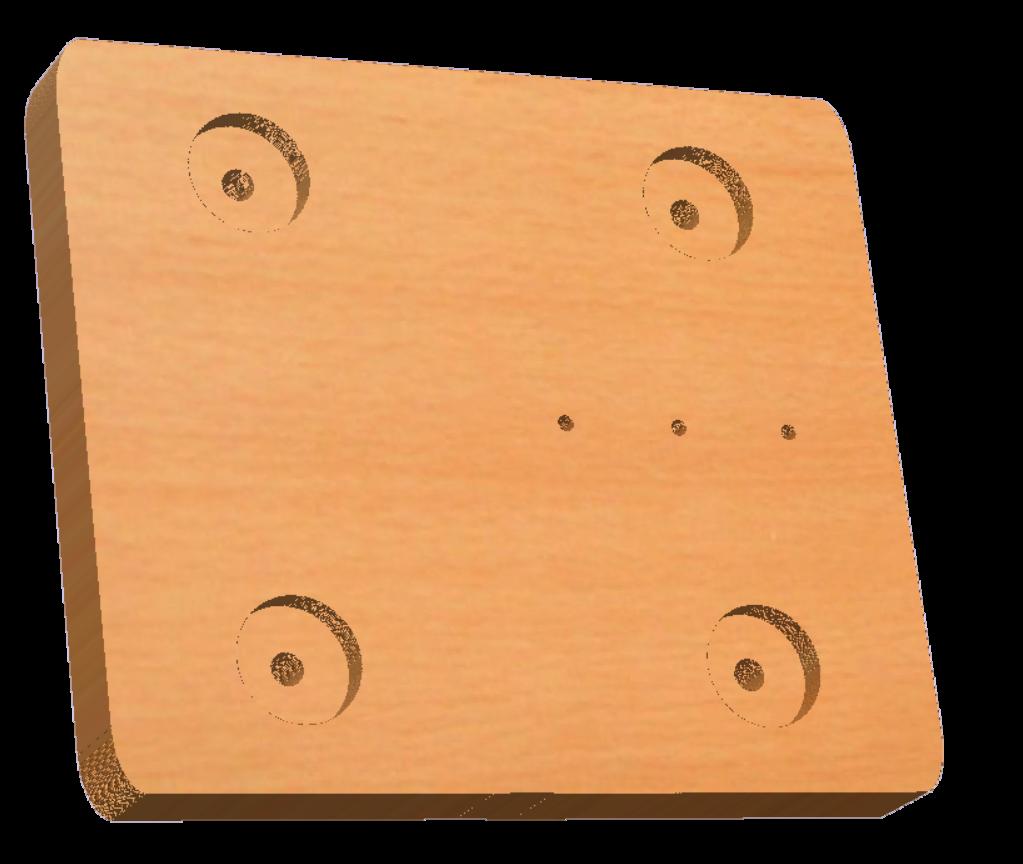Square plate Rear slide (3) 1 #6 wood screws Pre assembled from manufacturer (4) VESA monitor