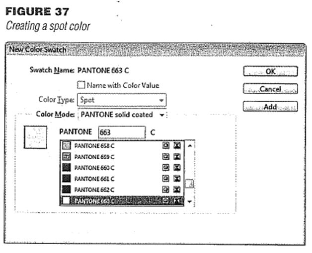 56) Click the Defined Swatch list arrow, click Pink, as shown in Figure 34, then click OK. As shown in Figure 35, all usages of the Gold swatch in the document are replaced by the Pink swatch.