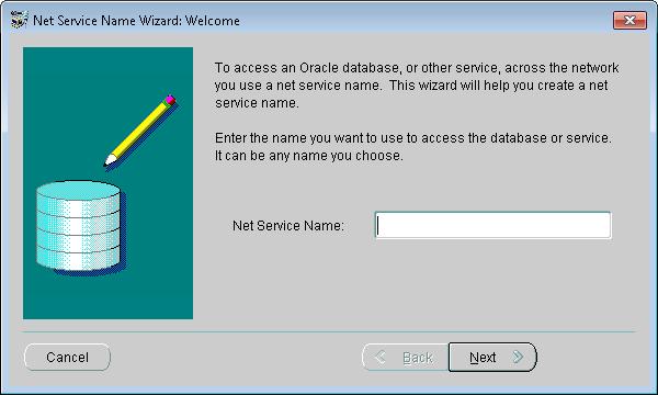 2. In the Oracle Net Manager window, select Service Naming, and then click the green plus sign ( ).
