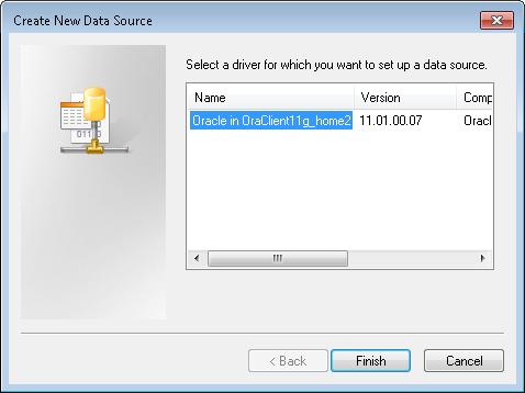 MDCStore Data Manager Schema Installation and Update Guide 3. Click Add. 4.