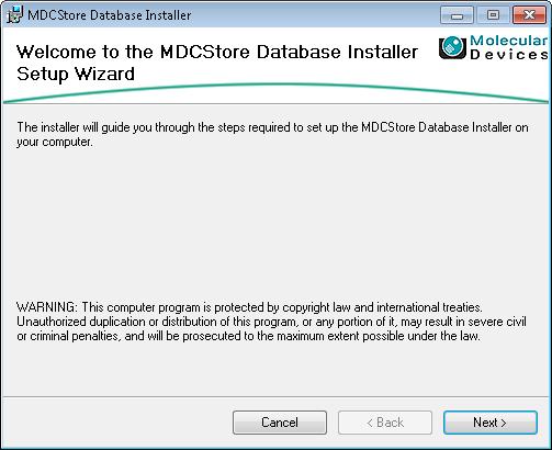 MDCStore Data Manager Schema Installation and Update Guide Updating from Version 2.0 or Above to Version 2.