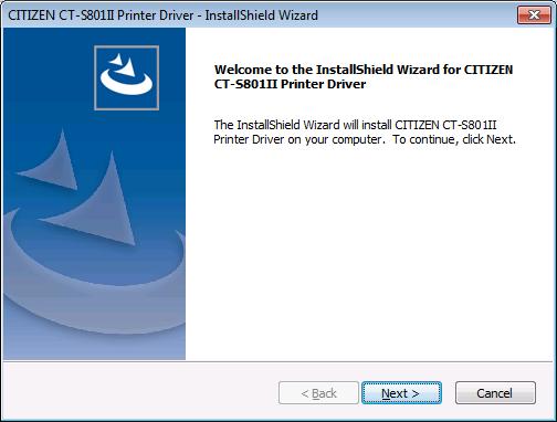 3. Installation and uninstallation of the driver These instructions use installation of CITIZEN CT-S801II driver to Windows 7 as the example operating system(os).