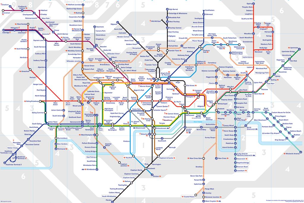 Map Representation Topological map London