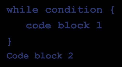 Hack While Logic High level: while condition { code