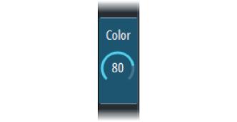 To set the Color: press the Color softkey once, then turn the rotary knob to adjust the value. Display time You can change the length of the depth history shown on the display.