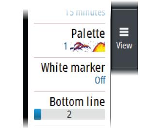 A B C Optional image items Palettes You can select between several display palettes. White marker Use this option to change a specific color on the image to white.