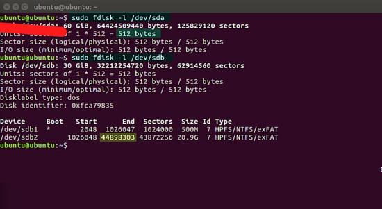 Then run the following command with root privileges in order to clone Windows installation disk from HDD (/dev/sdb) to SSD (/dev/sda). pv utility is not installed by default in Ubuntu.