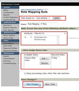 o Accounting Port: Choose the radius server you created in step 4. o Click Save Changes.