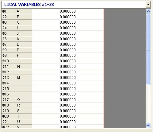 Paramatric Variables window (frmparameteric) The Parametric window allows users to program the parametric variables.