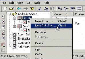 figure below. Adding a New MX Data Tag 2. The Basic tab of the Data Tag Properties dialog box appears, as shown in the figure below.