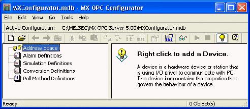 Introduction to MX OPC Server 1.3.1 Starting the MX OPC Configurator Once you have installed MX OPC Server, start the MX OPC Configurator: 1.