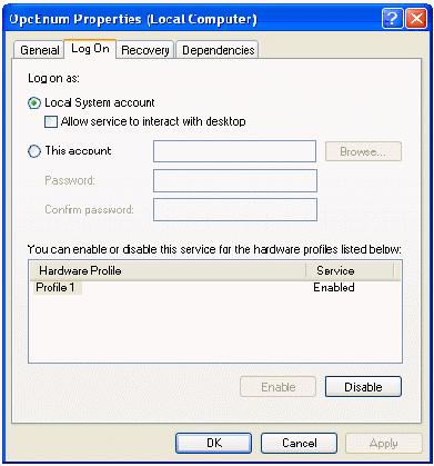 DCOM configuration Switch to the Log On tab, select This account and enter the username and
