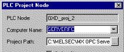4. The PLC Project Node dialog box appears, as shown in the figure below.