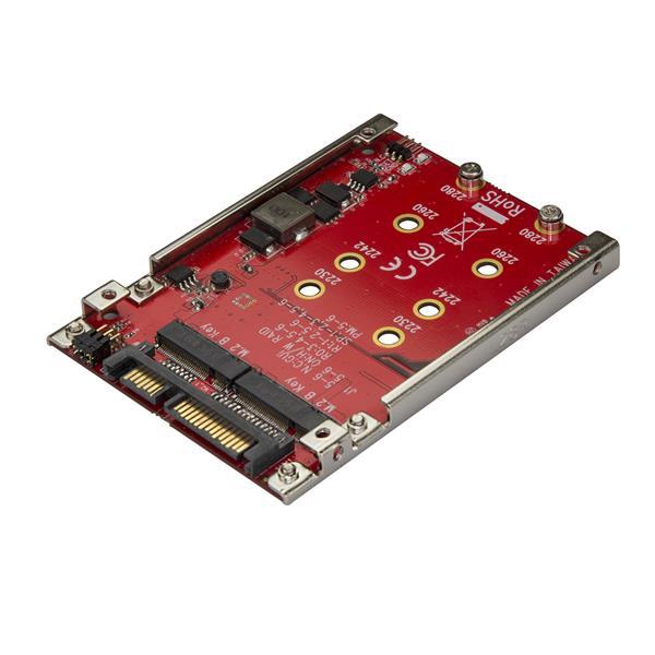 Dual-Slot M.2 Drive to SATA Adapter for 2.5" Drive Bay - RAID Product ID: S322M225R Boost your system performance by enhancing the capacity, speed and security of your data storage. This two-drive M.