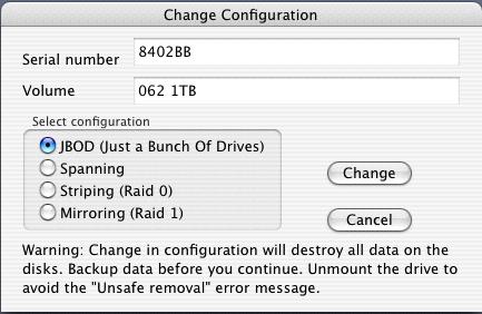 3. Un-mount the volume(s) associated with the unit you are configuring by dragging them to the trash in the Finder.