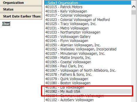 View Employee Information Using a Dealer Search Example: Following the new employee just added: 1.