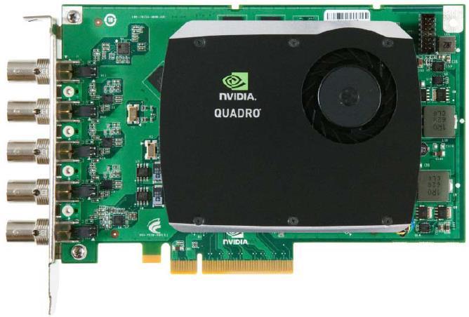 Capture uncompressed 8-, 10-, or 12-bit SDI formats: Captures live and uncompressed 8-, 10-, or 12-bit SDI video directly to graphic memory in SD-, HD-, and 3G-SDI resolutions.