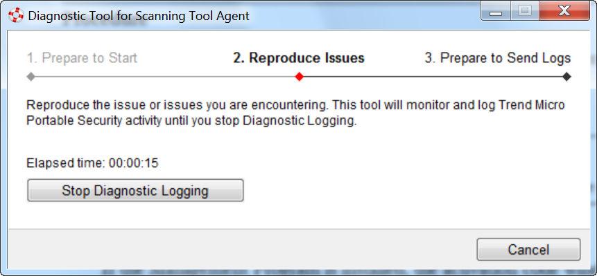 click Stop Diagnostic Logging to stop. 4.