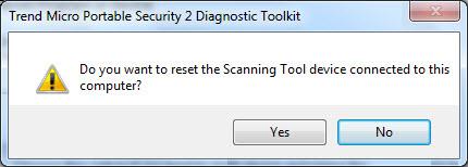 Trend Micro Portable Security 2 User's Guide 7. Confirm the reset.