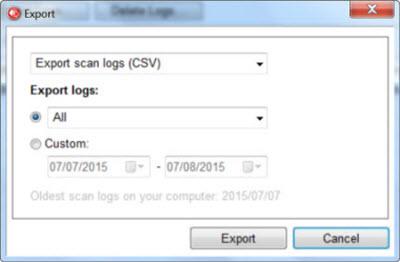 Using the Management Program Exporting Logs Trend Micro recommends regularly exporting log data and then deleting them from the scanning tool.