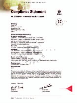 certifi ed by a qualifi ed installer (VIP) and in conformity with our Volition Design, Planning and