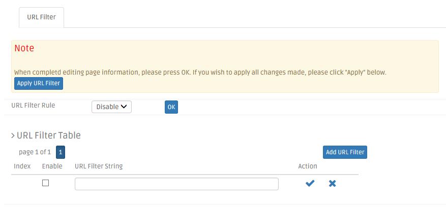 Click Apply Packet Filter to submit your settings after you finish configuring this page. 3.6.