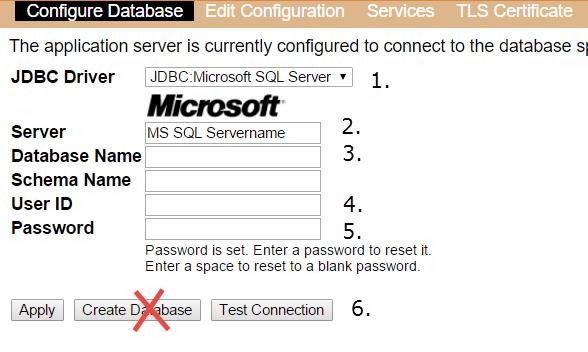Open Server Setup: https://localhost:7767 1. Select the JDBC:Microsoft SQL Server JDBC Driver 2.