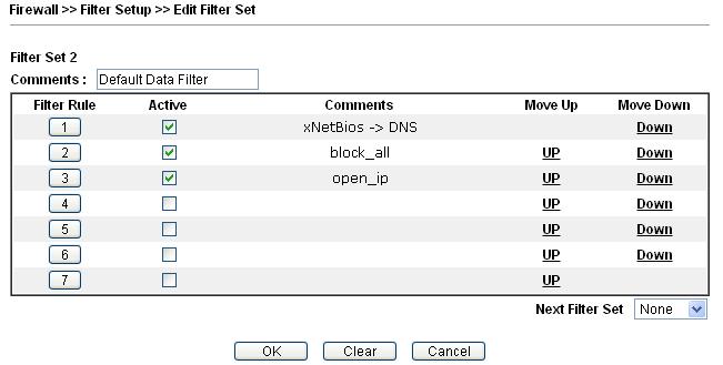 8. Both filter rules have been created. Click OK. 9. Now, all the settings are configured well.