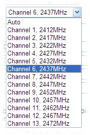 default channel is 6. You may switch channel if the selected channel is under serious interference. If you have no idea of choosing the frequency, please select Auto to let system determine for you.