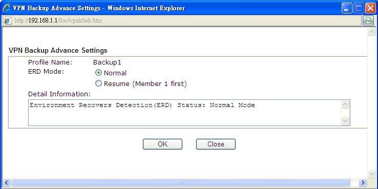 General Setup Detailed information for this dialog, see later section - Advanced Backup. Status- After choosing one of the profile listed above, please click Enable to activate this profile.