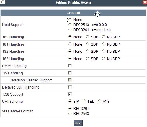 7.2. Global Profiles Global Profiles allow for configuration of parameters across all UC-Sec appliances. 7.2.1.