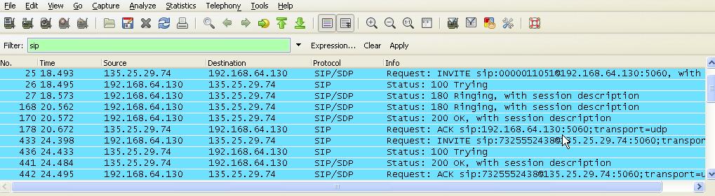 a SIP protocol analyzer (e.g.