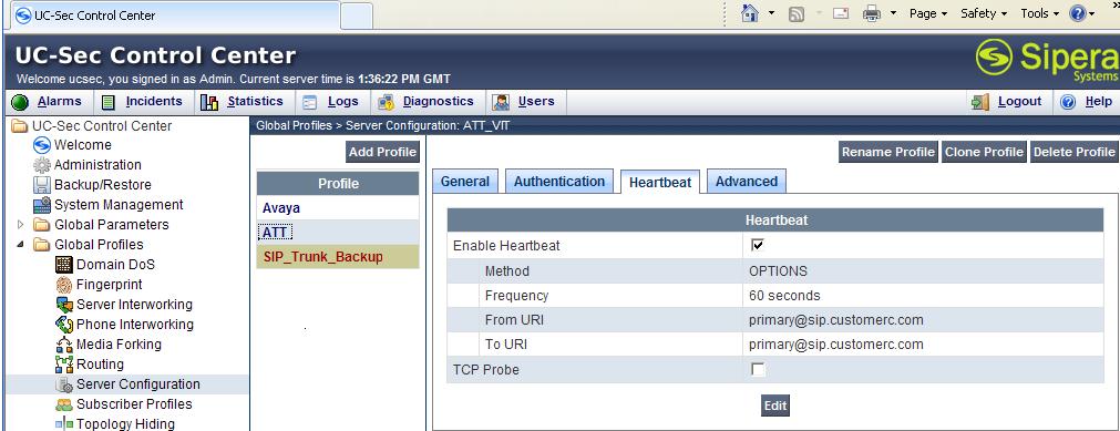11.2. Step 2: Add Secondary IP Address to Routing 1. Select Global Profiles from the menu on the left-hand side 2.
