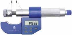 Caliper Type Inside Micrometer 280 Series Standard: DIN 863 For measuring the inside of a bore or hole Resolution 0.