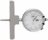 Mechanical Depth Gauge 172 Series 0-25mm travel mechanical indicator Satin chrome finish Rods connect together for full 550mm capacity Base size: 100mm Includes 2 extra