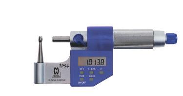01mm Digital Tube Micrometer 255-DDL Series Complies with: DIN 863 Standard: DIN 863 High quality Digital micrometer for measuring tube wall thickness With spherical anvil easy to read large 7.
