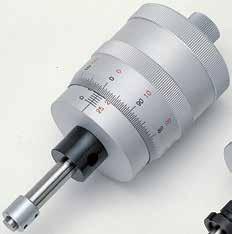 Micrometer Heads SERIES 152 for XY-Stage 152-39, 152-389, 152-391, 152-392 Non-rotating device is attached to the spindle tip. Floating thimble allows easy zero setting at any spindle position.