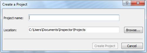 2013. Create a New Project 1. Choose File > New > Project... to display a dialog box similar to the following: 2.