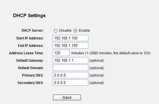 5.7 DHCP There are three submenus under the DHCP menu (shown in Figure 5-18): DHCP Settings, DHCP Clients List and Address Reservation.