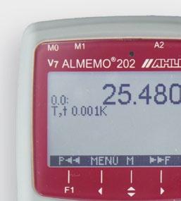 Professional measuring instrument from our latest V7 generation Professional measuring instrument ALMEMO 202 provides numerous outstanding functions for special applications using digital ALMEMO D6