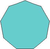 Geometry A regular nonagon: An irregular nonagon: Decagon A ten-sided polygon The sum of the angles