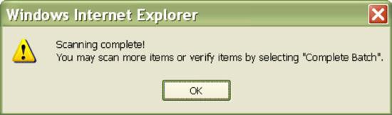 Next, the user should place the deposit items into the hopper of the scanner and press the Start Batch Scan button. If only one item is being scanned, the Single Scan button may be selected.