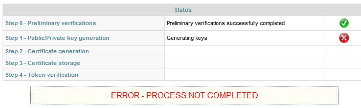 12. License verification error You will receive this message if you have not installed the ESCB-PKI production CA certificates.