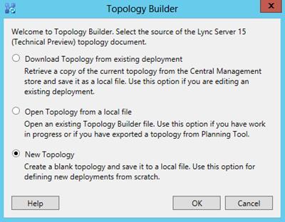 Select New Topology (as shown below) and then give the topology name (just any old name like mylab.