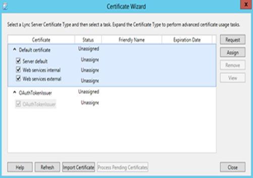 Now repeat the Certificate Wizard steps for the OAuthTokenIsuer.