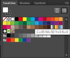 Applying color Experimenting and applying color is easy using the Color panel, Swatches panel, Color Guide panel, and Edit Colors/Recolor Artwork dialog box.