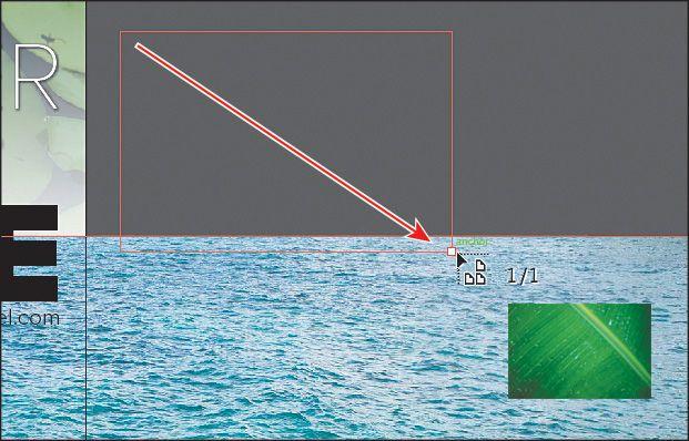 Note The figure shows after clicking to place the Water.jpg image.