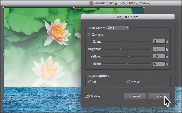 Note If you later decide to adjust the colors of the same image by choosing Edit > Edit Colors > Adjust Color Balance, the color values will be set to 0 (zero).